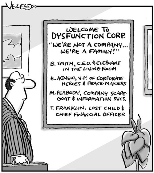 Welcome to Dysfunction Corp. "We're not a company... We're a family!"
