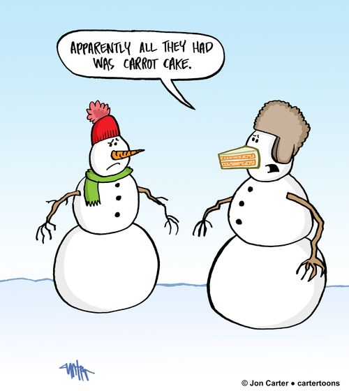 "Apparently all they had was carrot cake."