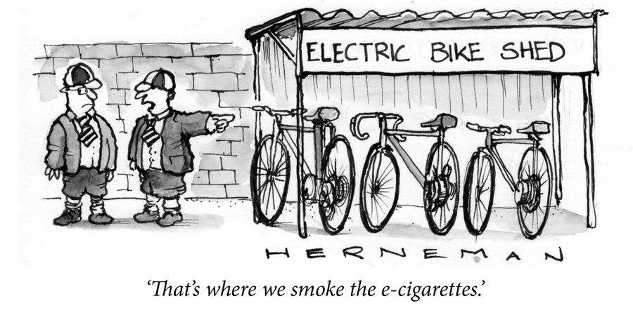 "That's where we smoke the e-cigarettes.'