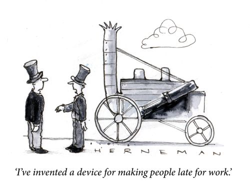 'I've invented a device for making people late for work.'