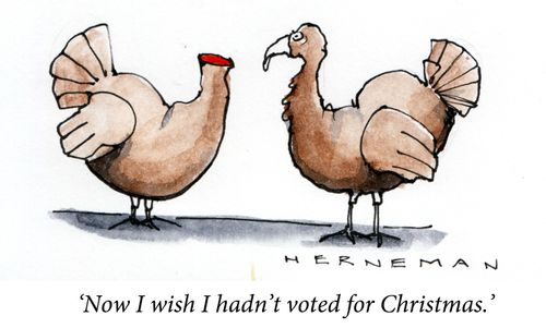 'Now I wish I hadn't voted for Christmas.'