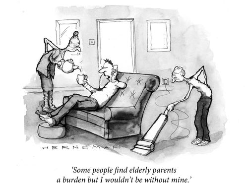 'Some people find their elderly parents a burden but I wouldn't be without mine.'