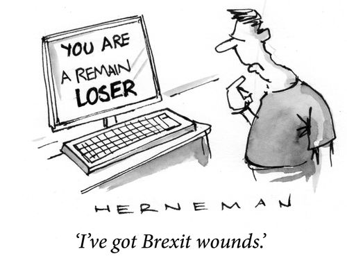 'I've got Brexit wounds.'