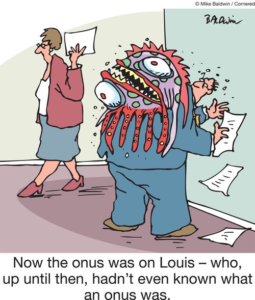 Now the onus was on Louis - who, up until then, hadn't even known what it onus was.