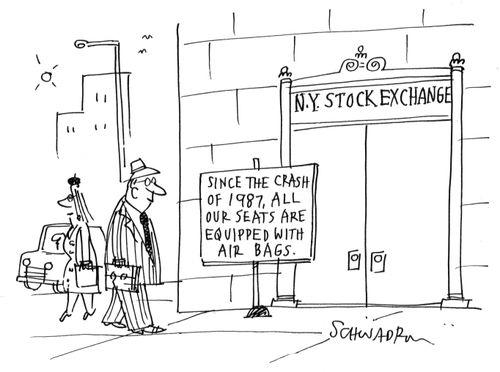 NYSE - Since the crash of 1987, all seats are equipped with air bags.