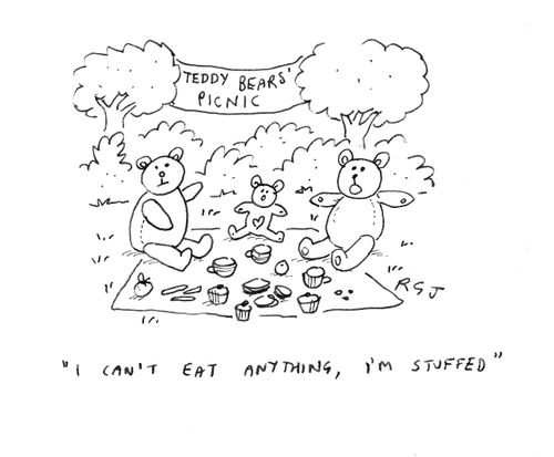 'I can't eat anything, I'm stuffed.'