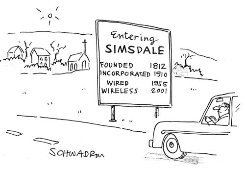 'Entering Simsdale.....'