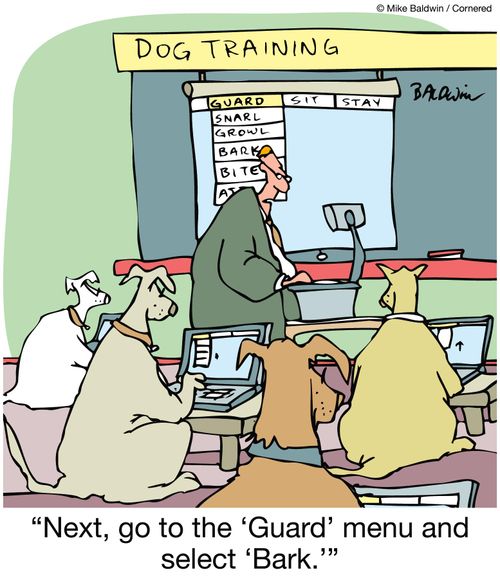 'Next, go to the 'Guard' menu and select 'Bark.''