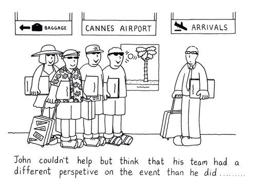 John couldn't help but think that his team had a different perspective on the event than he did...