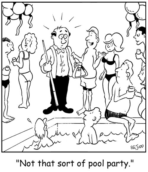 'Not that sort of pool party.'