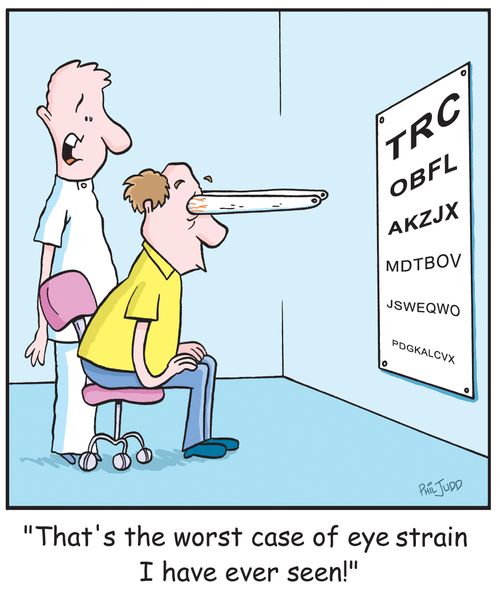 'That's the worst case of eye strain I have ever seen'