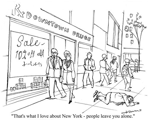 'That's what I love about New York - people leave you alone.'