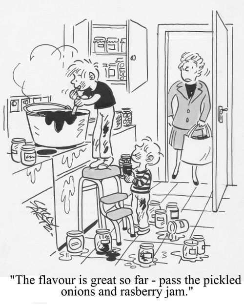 'The flavour of this is great so far - pass the pickled onions and rasberry jam.'