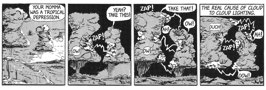 The real cause of cloud to cloud lightning.