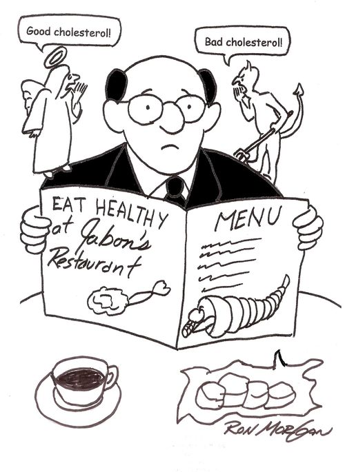 Chosing between good cholesterol and bad cholesterol.