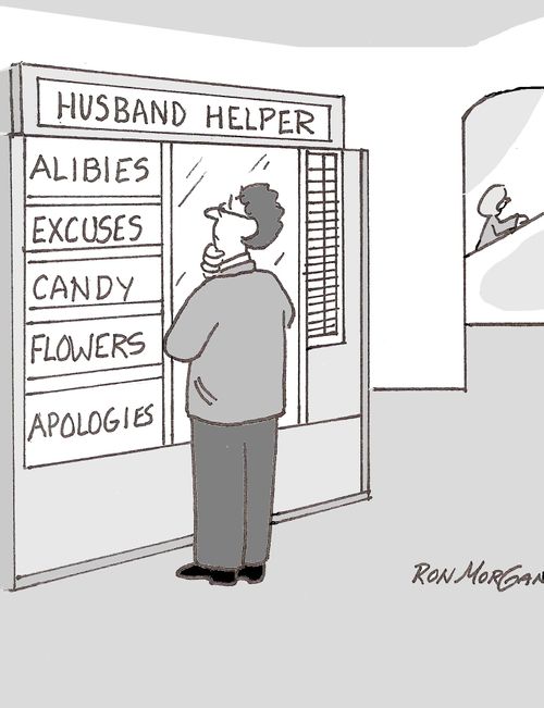 Man looks for wife help from machine.