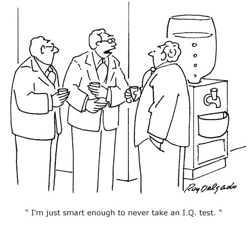 'I'm just smart enough to never take an IQ test.'