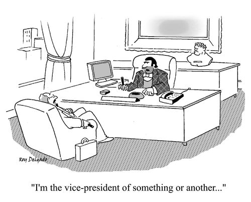 I'm the vice president of something or other...