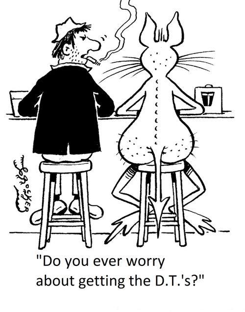 'Do you ever worry about getting the D.T.'s?'