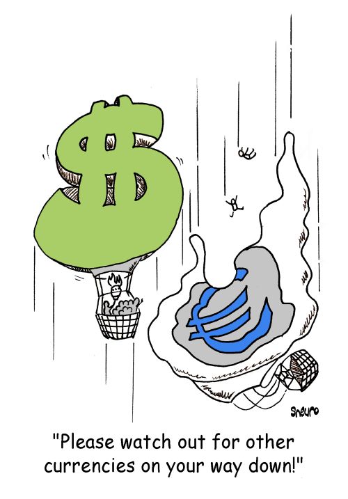 Euro Balloon: Please watch out for other currencies on your way down!