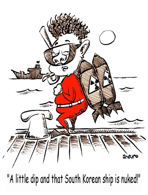 Kim Jong Il: A little dip and that South Korean ship is nuked!