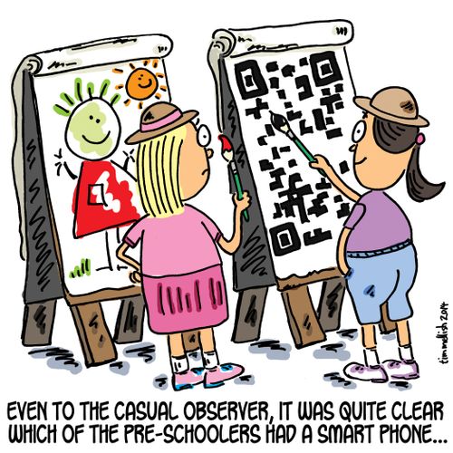Even to the casual observer, it was quite clear which of the pre-schoolers had a smart phone...'