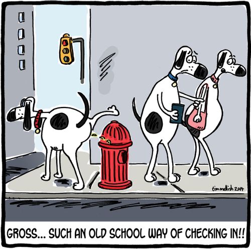 'Gross...such an old school way of checking in!!!'