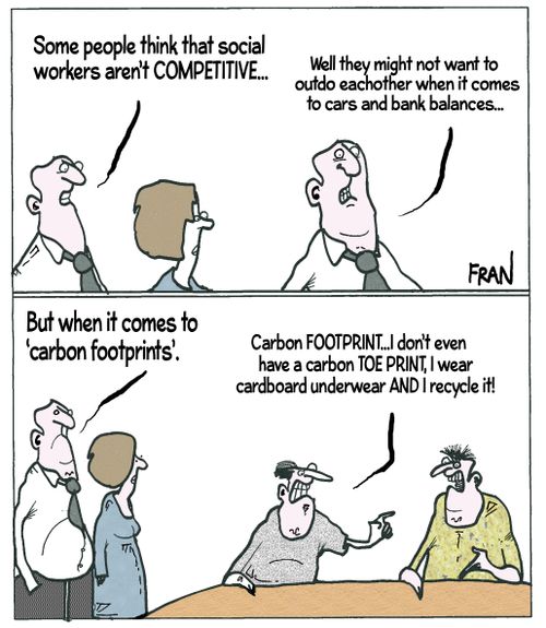 "Some people think that social workers aren't competitive..."