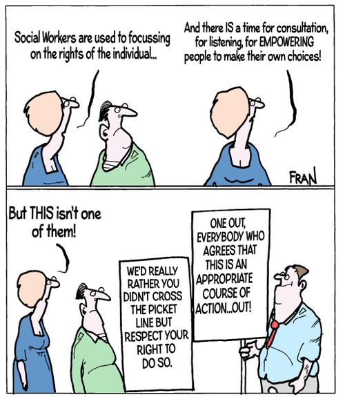 "Social Workers are used to focussing on the rights of the individual..."