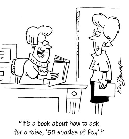 "It's a book about how to ask for a raise, '50 shades of Pay'."