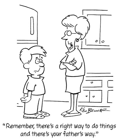 "Remember, theres a right way to do things and there's your father's way."
