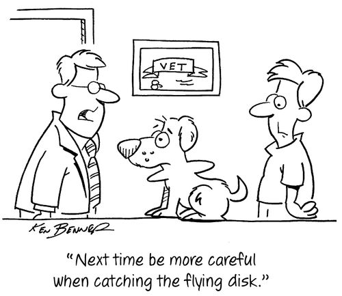 "Next time be more careful when catching the flying disk."