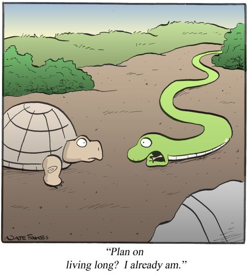 "Plan on living long? I already am."