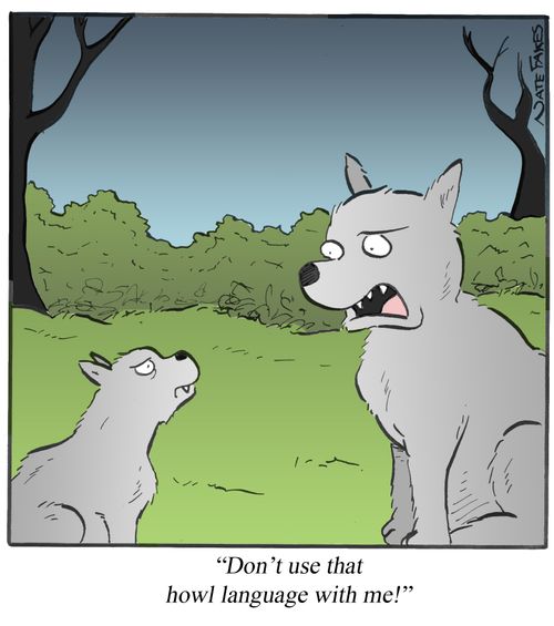 "Don't use that howl language with me!"