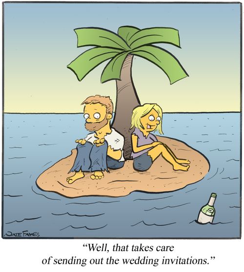 "Well, that takes care of sending out the wedding invitations."