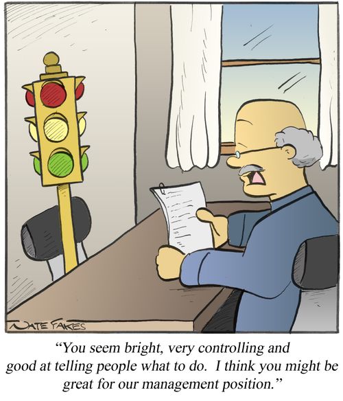 "...I think you might be great for our management position."