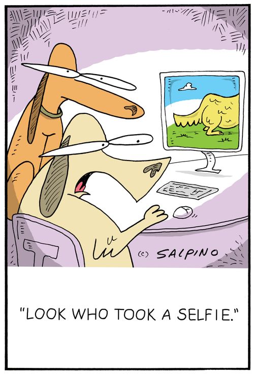 "Look who took a selfie."