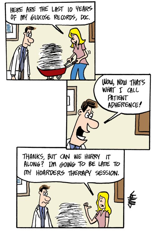 "Thanks, but can we hurry it along? I'm going to be late to my hoarders therapy session."