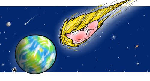 Trump comet is about to collide with Earth.