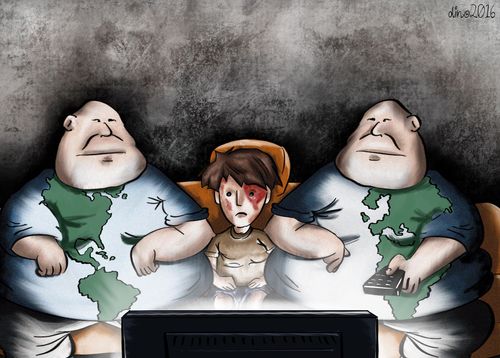 Omran Daqneesh watches TV