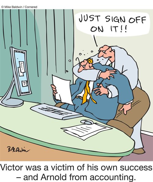 Victor was a victim of his own success - and Arnold from accounting.