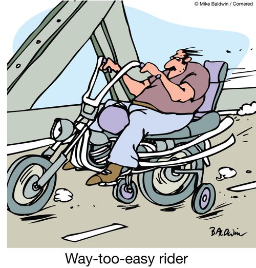 Way-too-easy rider.