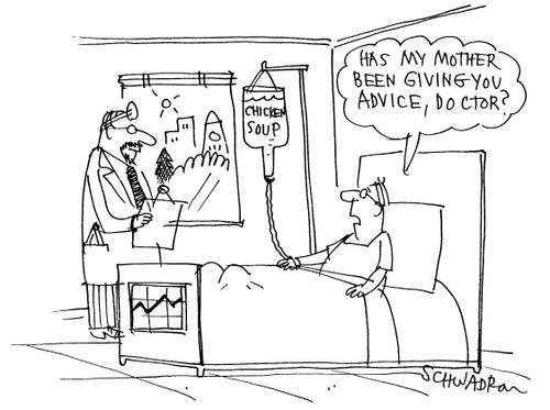 Doctor receiving advice from patient's mother