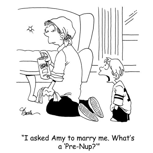 'I asked Amy to marry me. What's a 'Pre-Nup?''