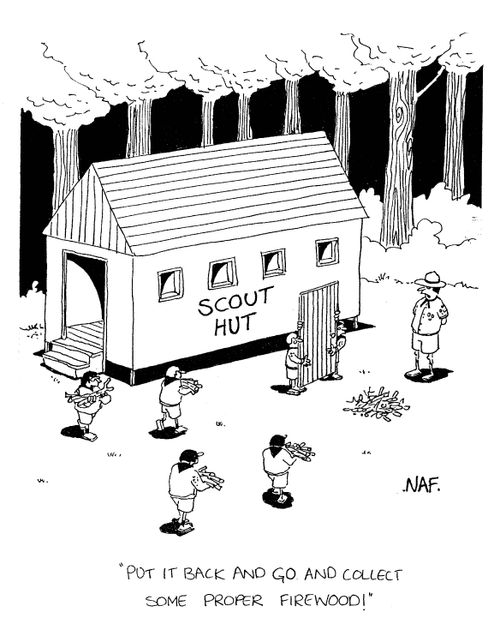 'Put it back and go and collect some proper firewood!'