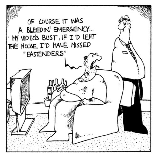 "of course it was a bleedin' emergency...."