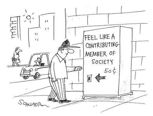 "Feel like a contributing member of society."