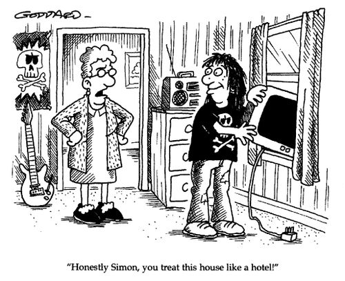 'Honestly Simon, you treat this house like a hotel!'