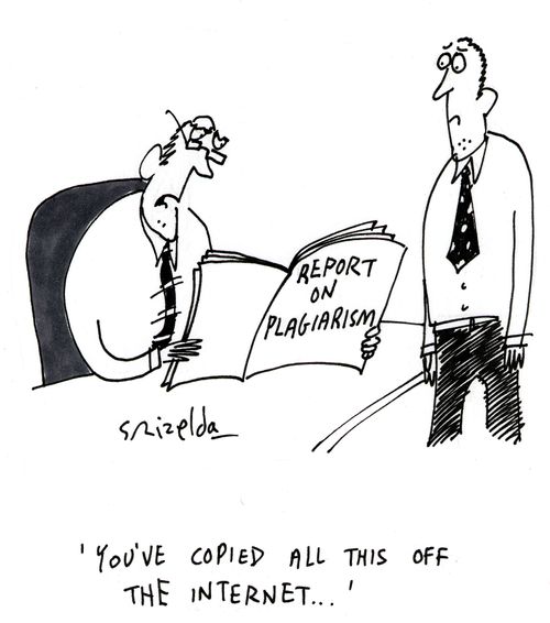 Report on Plagiarism - 'You've copied all this off the internet...'