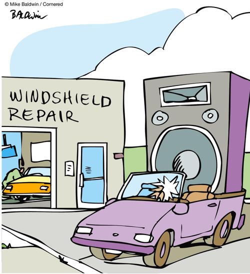 Windshield repair.